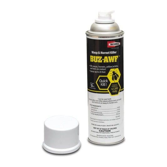 UV-Resistant Wasp and Hornet Spray, 12 oz Aerosol, Liquid Form, Clear, Petroleum Odor