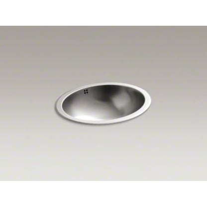 Bachata 17-1/8" Luster Stainless Steel Drop-in / Undermount Bathroom Sink With Overflow