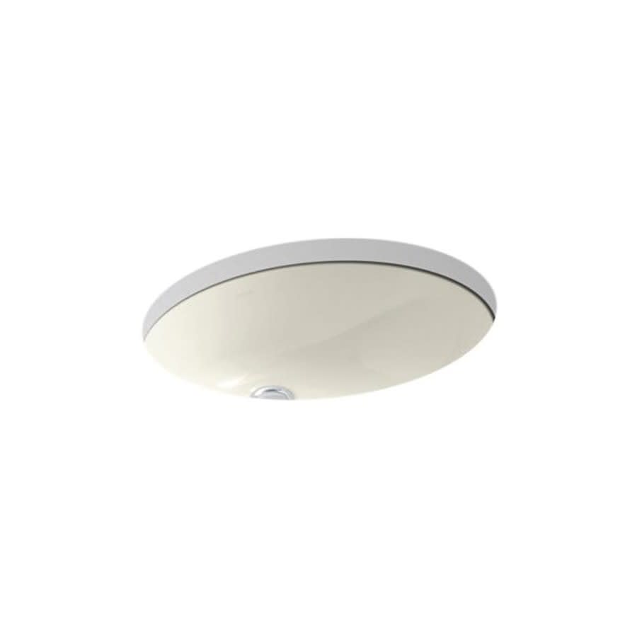 Caxton® Under Mount Lavatory Sink, ADA, 19-1/4 x 16-1/4 x 7-1/2 in, Vitreous China, Biscuit