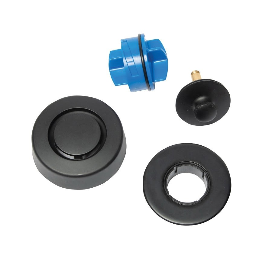 Bath Drain Trim Kit, Lift & Turn, Matte Black