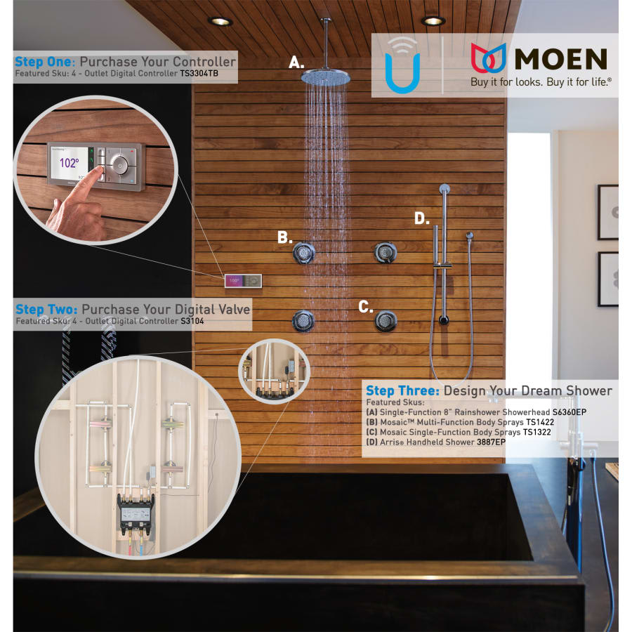 Moen Smart Shower Backup Battery Kit