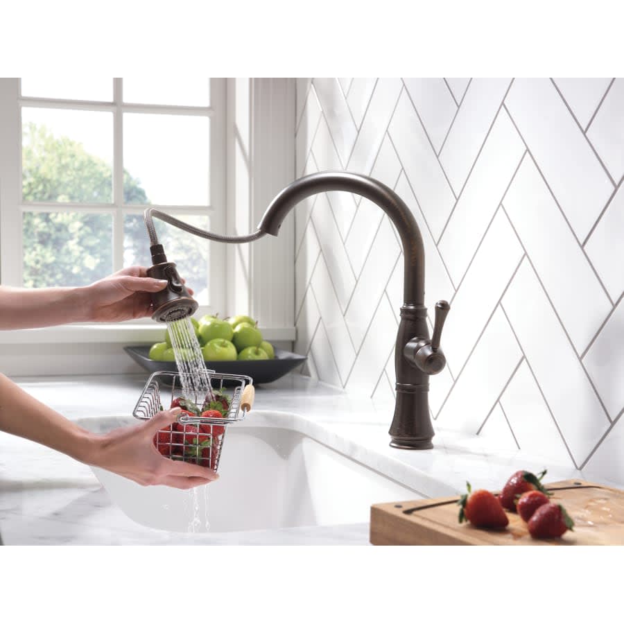 Cassidy Pull-Down Kitchen Faucet with Magnetic Docking Spray Head and ShieldSpray - Includes Lifetime Warranty