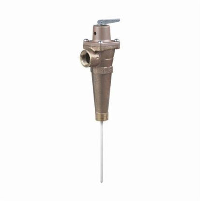 Temperature & Pressure Relief Valve, 1 in, MNPT x FNPT, Bronze