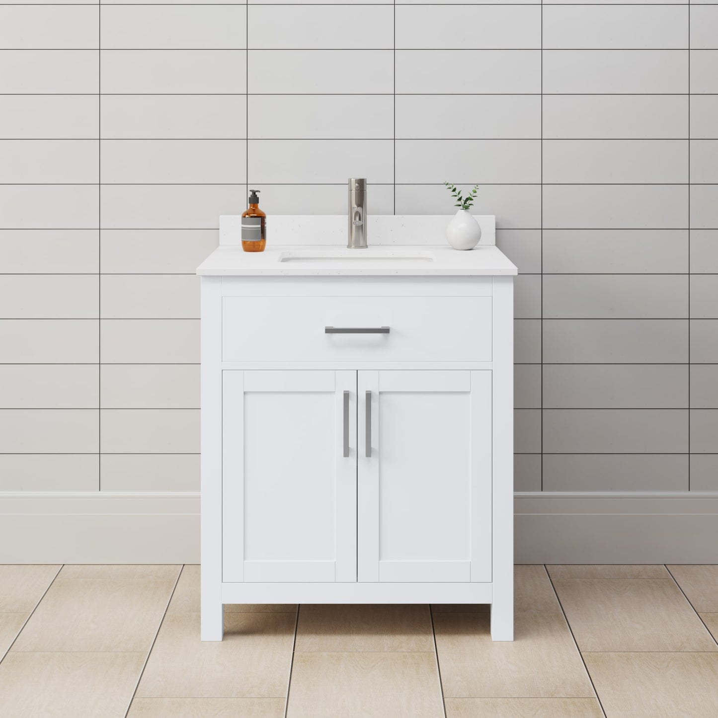Beckett Single Bathroom Vanity - 30W x 35H x 22D