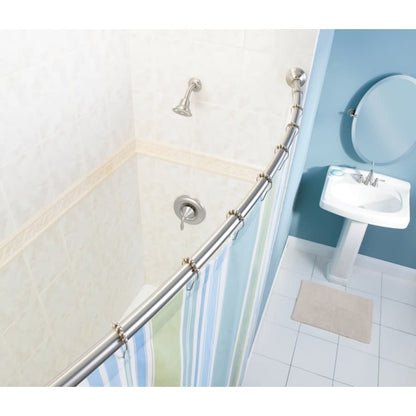 54" - 72" Adjustable-Length Curved Shower Rod (Wholesale Packaging)