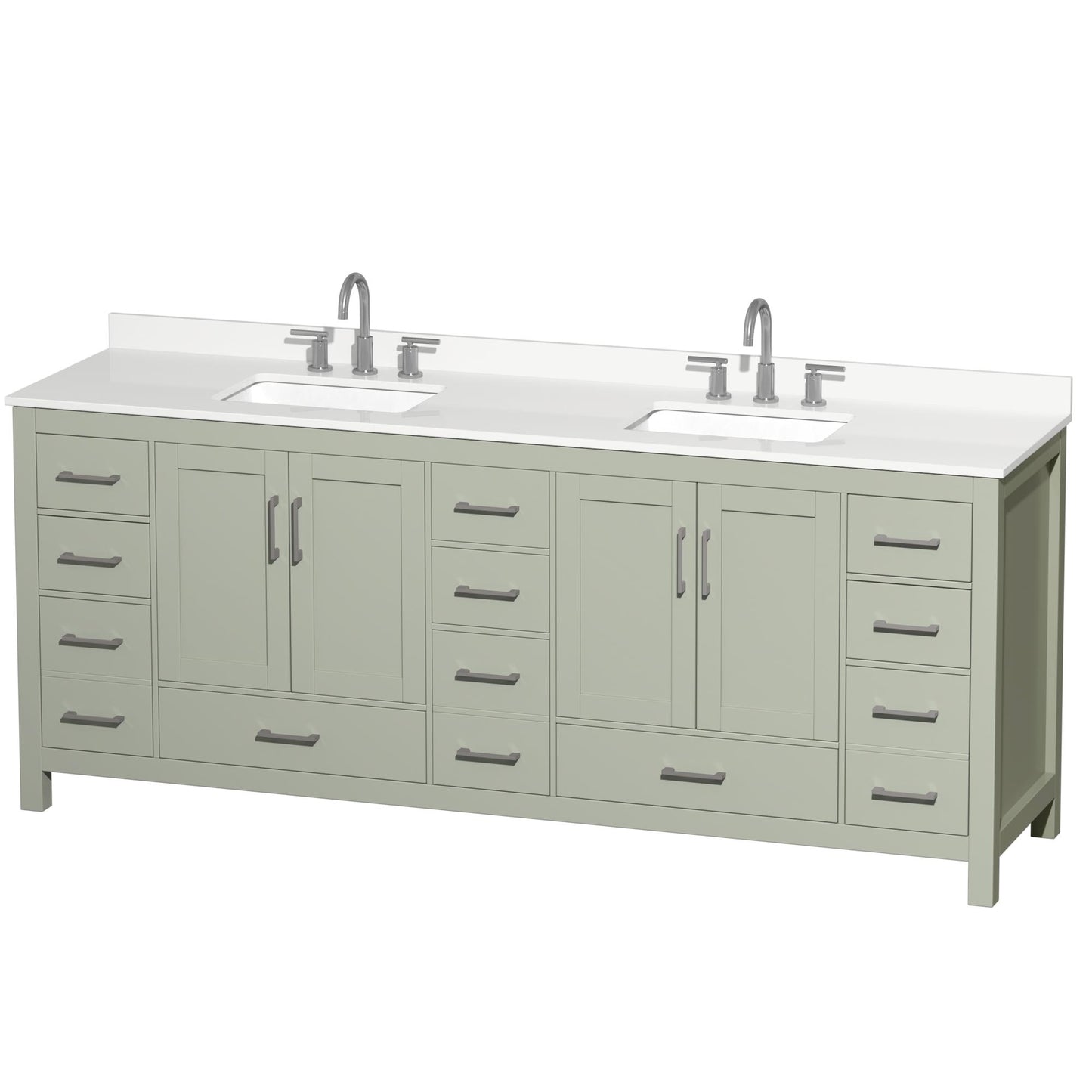 Sheffield Double Bathroom Vanity - 84W x 35H x 22D