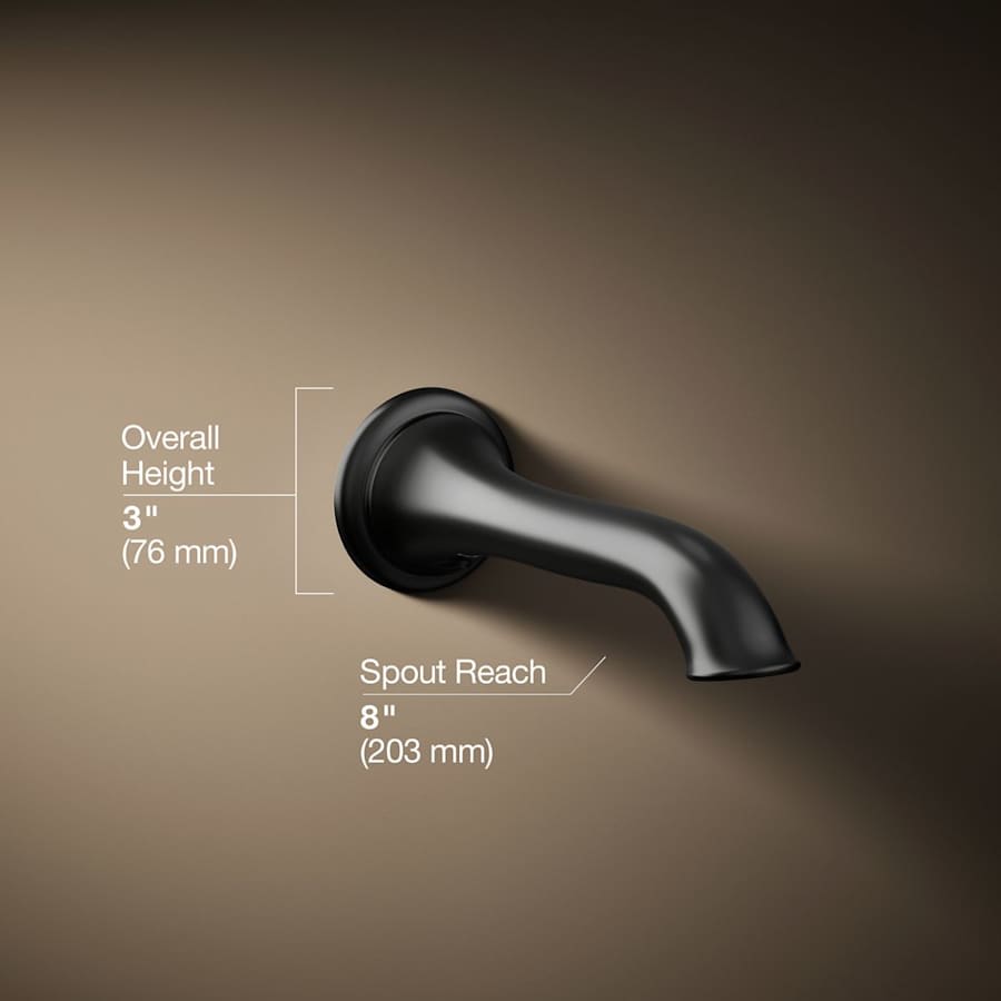 Artifacts Non Diverter Wall Mounted Tub Spout with Flare Design