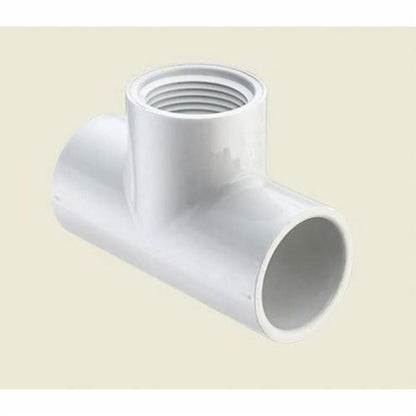 Tee, 1 in, Socket x FNPT, SCH 40/STD, PVC