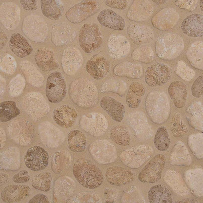 Travertine Blend Pebbles Tumbled Pattern 10mm