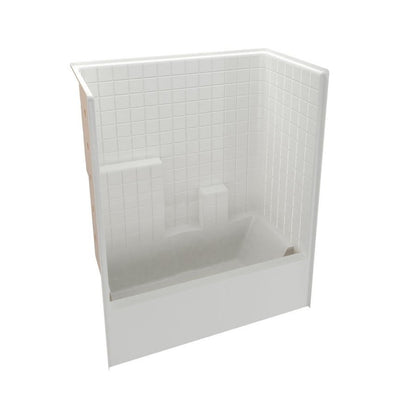 1-Piece Tub & Shower, 72 x 60 in, Left Hand Drain, White