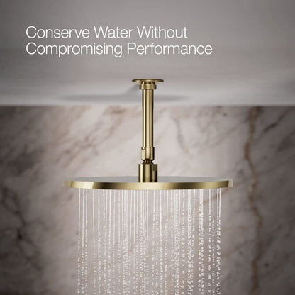 Contemporary Round 12" Single Function 2.5 GPM Rainhead with MasterClean Sprayface and Katalyst Air-Induction Technology