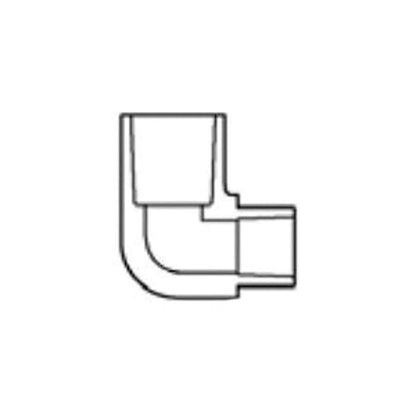 90 deg Elbow, 1 x 1/2 in, Socket, SCH 40/STD, PVC