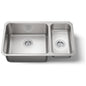 Undertone 32" Double Basin Under-Mount 18-Gauge Stainless Steel Kitchen Sink with SilentShield