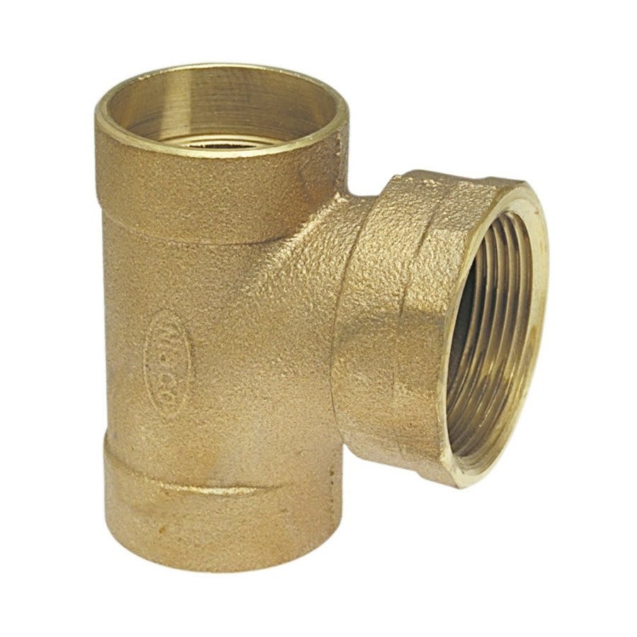 DWV Sanitary Tee, 2 x 1-1/2 in, C x C x FNPT, Copper