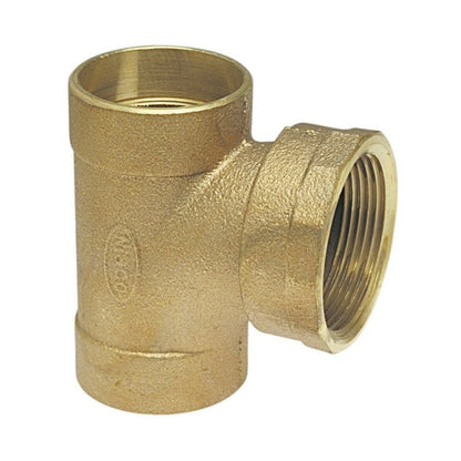 DWV Sanitary Tee, 2 x 1-1/2 in, C x C x FNPT, Copper