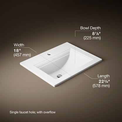 Memoirs Stately 17" Drop In Bathroom Sink with 1 Hole Drilled and Overflow