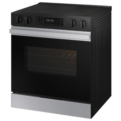 Bespoke 30 in. 6.3 cu.ft. 5 Burner Element Smart Slide-In Electric Range w/ AirFry & Safety Knobs in Stainless Steel