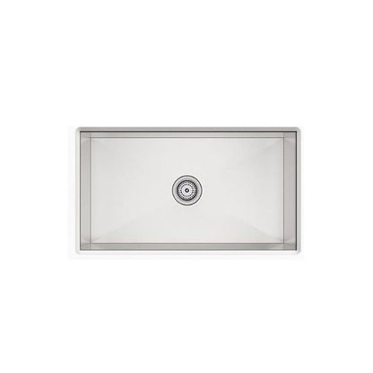 Ludington™ Single Bowl Kitchen Sink, Under Mount, 32 x 18-5/16 in, 9-5/16 in Bowl Depth, 18 ga Luster Steel, Stainless