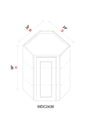 Wall Diagonal Corner Cabinet - 24"W x 36"H x 12"D