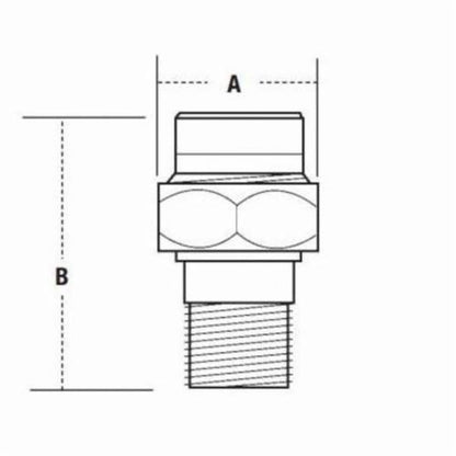 Dielectric Union, 1/2 in, C x MNPT