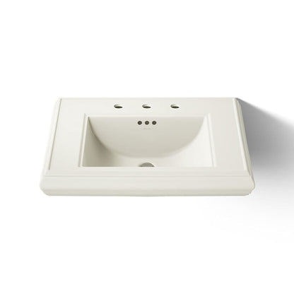 Memoirs Classic 27" Fireclay Pedestal Bathroom Sink with 3 Holes Drilled and Overflow