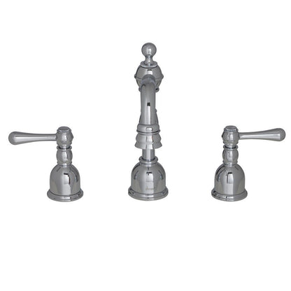 Opulence® Widespread Lavatory Faucet, ADA, 2 Handle, 3-Hole, 1.2 gpm, Polished Chrome