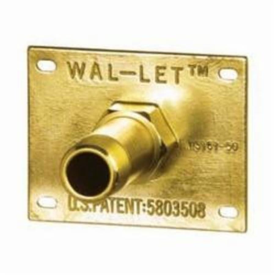 WalLet™ Wall Termination Fitting, 1/2 in FNPT Inlet, 1/2 in FNPT Outlet, Brass Body