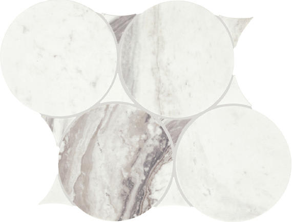 Eclessia Marble Volakas Circle 6X6 Polished