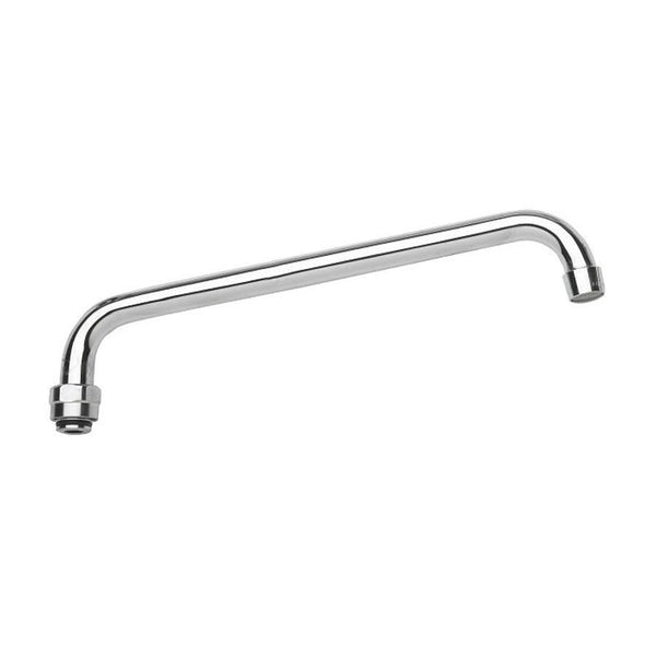 Universal Replacement Spout, 12 in, For Use With , Encore and T&S Brass Faucet, Brass, Polished Chrome