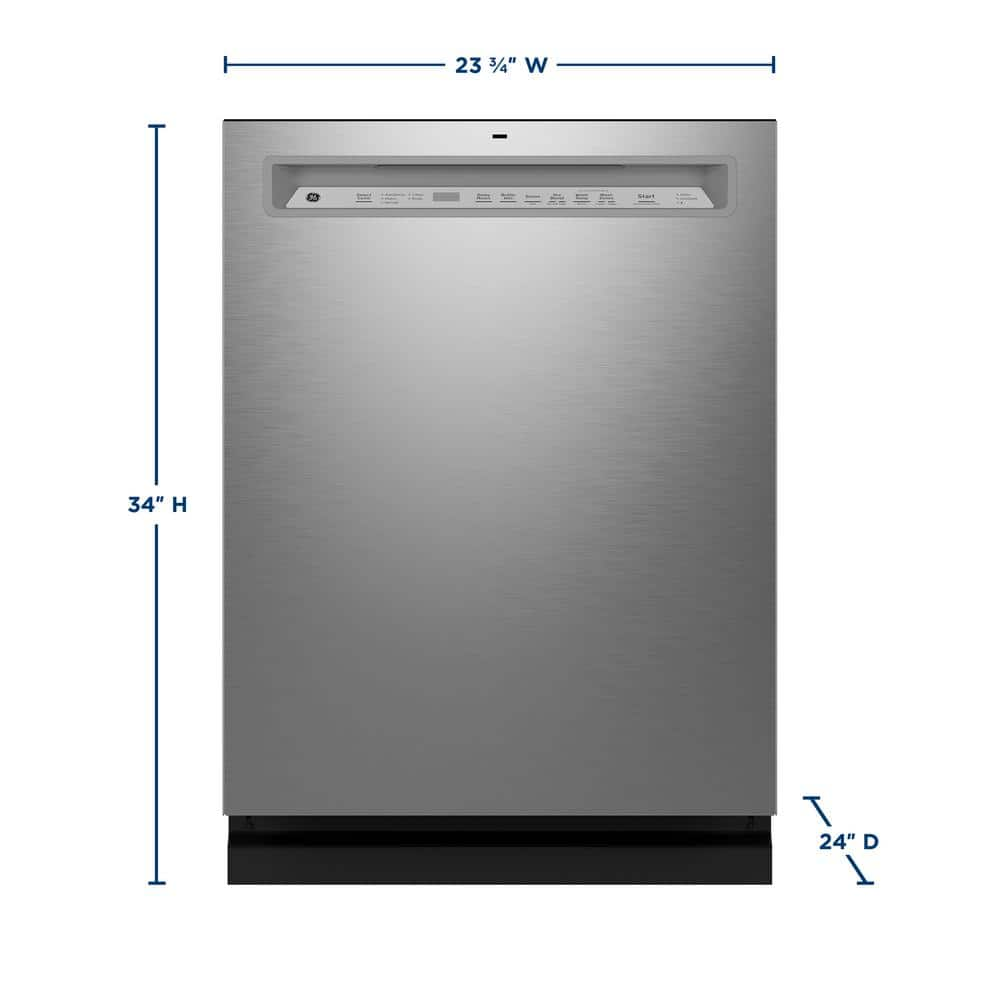 24 in. Fingerprint Resistant Stainless Front Control Built-In Tall Tub Dishwasher with Dry Boost, 3rd Rack, and 47dBA