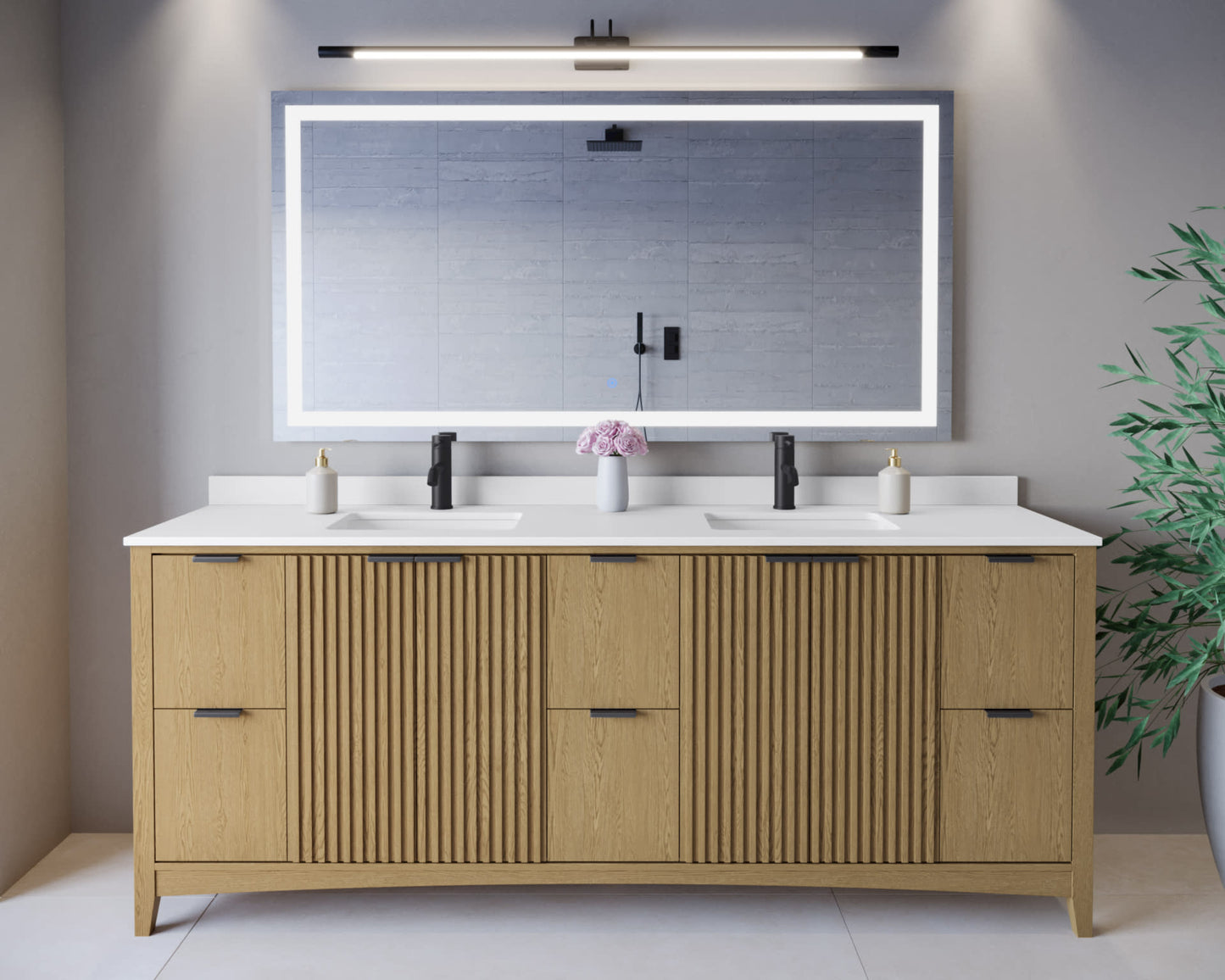 Palmilla Double Bathroom Vanity - 84W x 35H x 22D