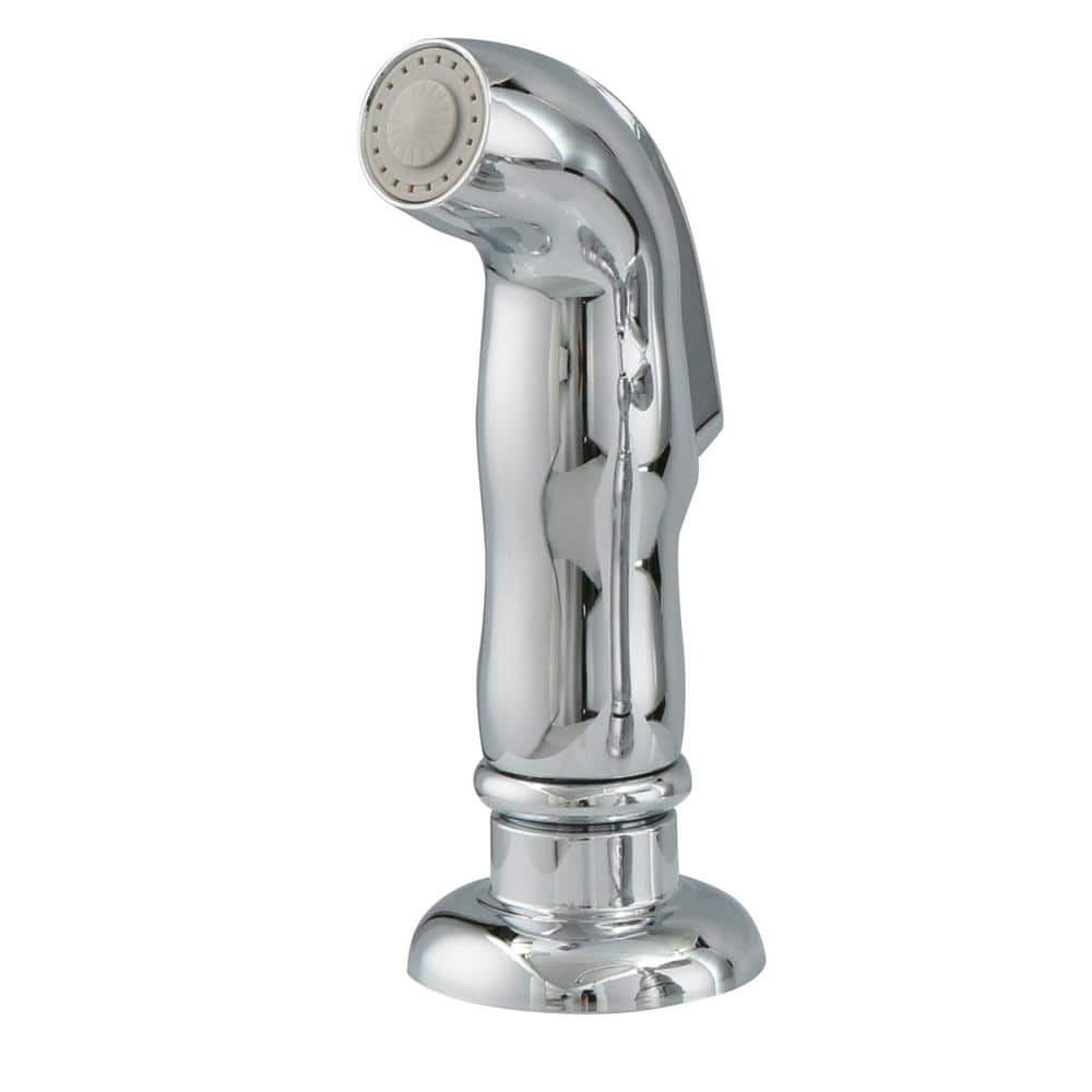 Foundations 2-Handle Standard Kitchen Faucet with Side Sprayer in Chrome