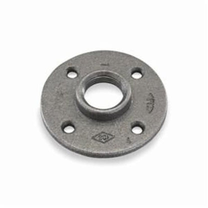 Floor Flange, 1-1/2 in, FNPT, 4-1/2 in OD, 4 Bolt Holes, 125 lb, Malleable Steel