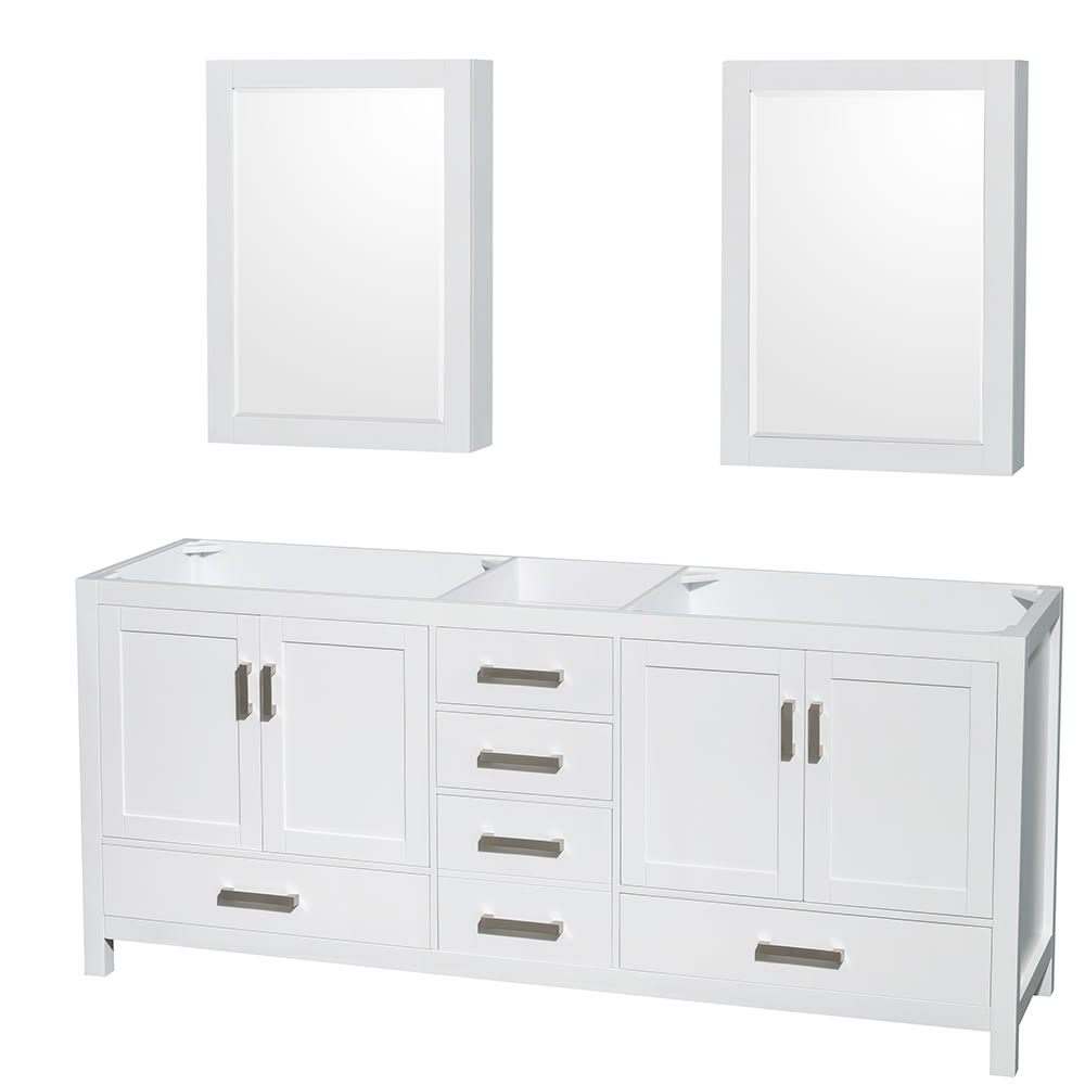 Sheffield Double Bathroom Vanity - 78.5W x 35H x 21.5D