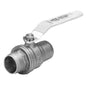 2-Piece Ball Valve, 1-1/2 in, C, Full Port, Brass Ball, Brass