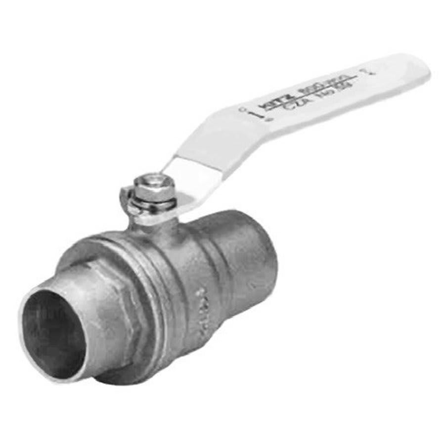 2-Piece Ball Valve, 1 in, C, Full Port, Brass Ball, Brass