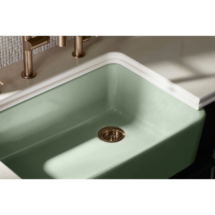 Whitehaven 32-11/16" Self-Trimming Farmhouse Single Basin Enameled Cast Iron Kitchen Sink