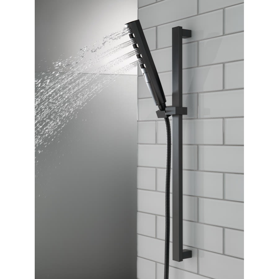 Universal Showering 1.75 GPM Multi Function Hand Shower Package with Touch-Clean and H2OkineticÂ® Technologies - Includes Slide Bar and Hose