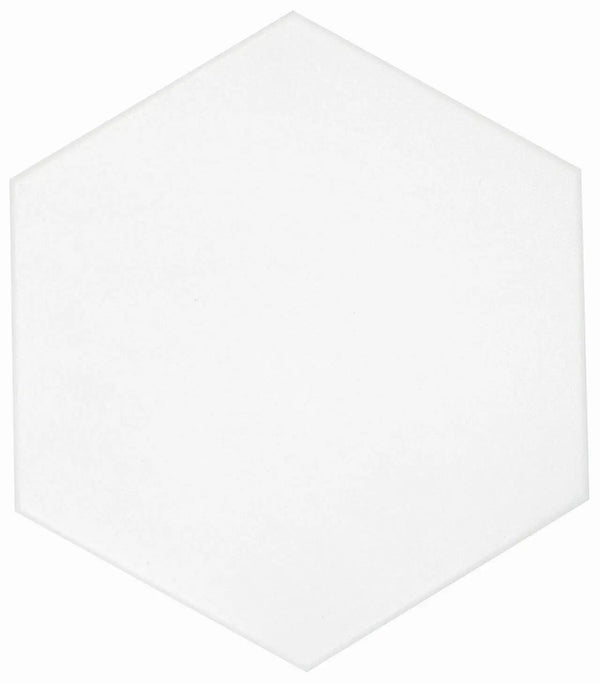 CASABLANCA SOLID WHITE 8X9 HEXAGON