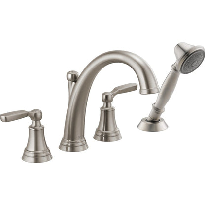 Woodhurst Deck Mounted Roman Tub Filler with Built-In Diverter - Includes Hand Shower