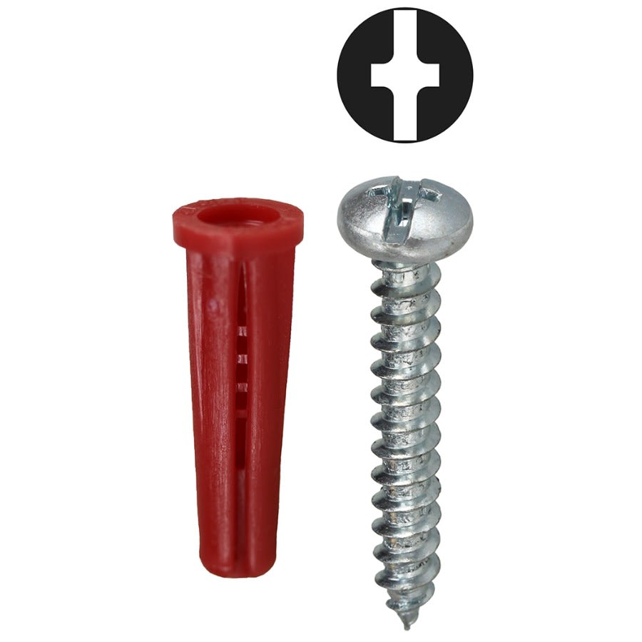 Screw Anchor Kit, #12 , Electrogalvanized
