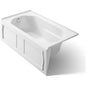 Devonshire Collection 60" Three Wall Alcove Soaking Bath Tub with Left Hand Drain