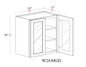 Wall Cabinet - 24"W x 30"H x 12"D Glass Door Only