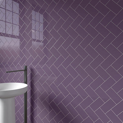 Color Wheel Classic Wood Violet Square 6X6 Glossy
