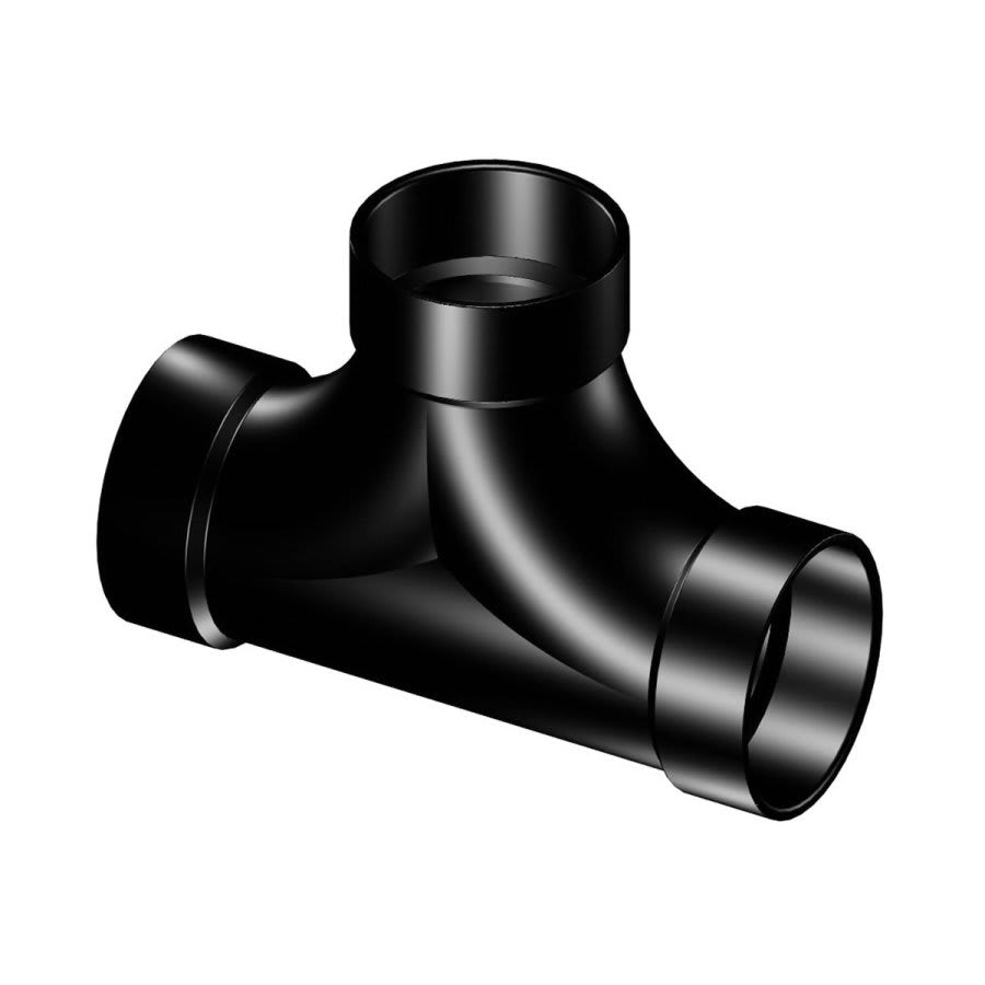 DWV Two-Way Cleanout Tee, 4 in, Hub, ABS