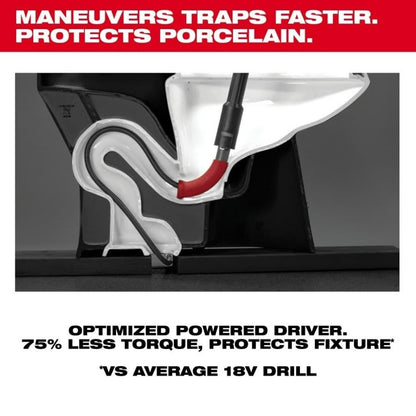 M12™ TRAPSNAKE™ Toilet Auger, Black/Red, 6 ft, Metal