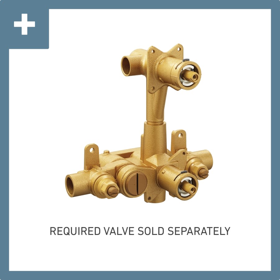 Double Handle Moentrol Pressure Balanced with Volume Control and Integrated Diverter Valve Trim from the Kingsley Collection (Less Valve)