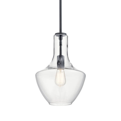 Everly Single Light 11" Wide Pendant with Clear Glass Shade