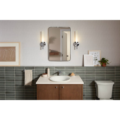 Essential 34-1/16" x 22-1/16" Rectangular Flat Framed Accent Mirror