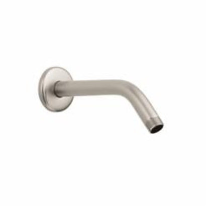 Shower Arm, Wall Mount, 9 in L, Brushed Nickel